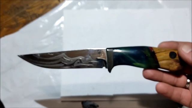Красивый нож из пил диска,рукоять как всегда необычная. смотреть онлайн