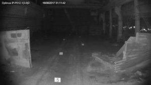 Тестирование дальности ИК подсветки видеокамеры Optimus IP-P012.1(3.6)D  в полной темноте