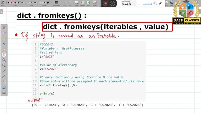 5-Python Dictionary Basics for CBSE CS Exam 2023 | Fromkeys() | Hindi Urdu смотреть онлайн