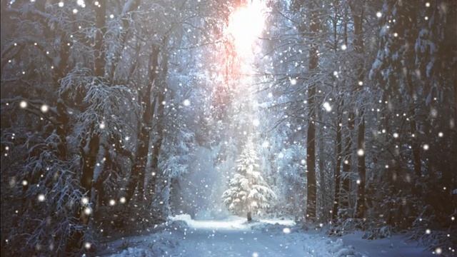 Видеофон снежный сказочный лес Videophone Snow Fairy Forest