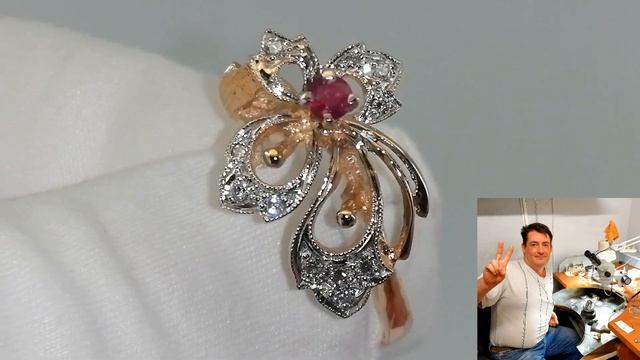 КОЛЬЦО ЗОЛОТОЕ С ДРАГОЦЕННЫМИ КАМНЯМИ смотреть онлайн