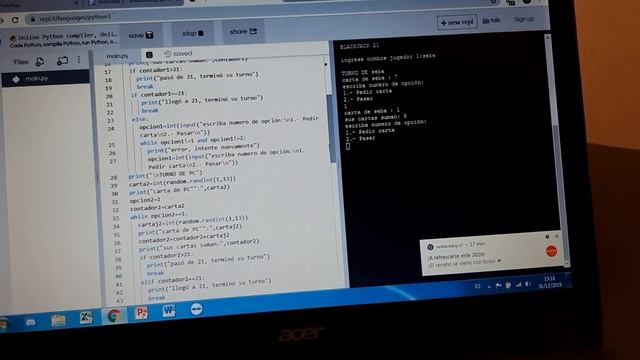 Blackjack 21 en Python смотреть онлайн