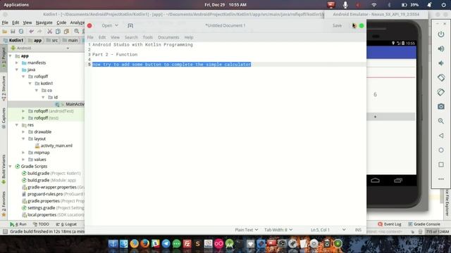 Kotlin with android (Basic) part 2 - Function смотреть онлайн