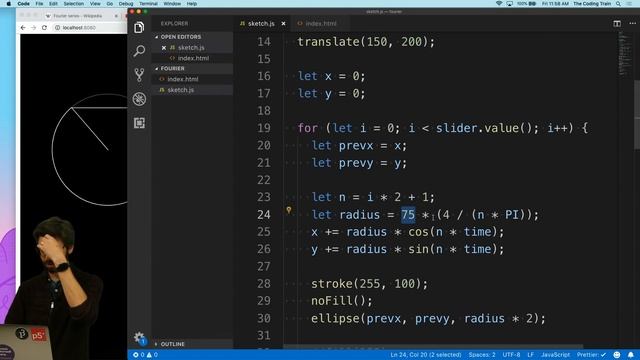 Coding Train Live 163: Toothpicks and Fourier Series смотреть онлайн