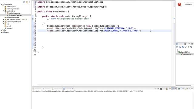 Appium IOS Automation Part 2 - Define IOS Desired Capabilities and Invoke the App through Code смотреть онлайн