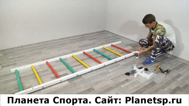 Сборка шведской стенки от магазина "Планета Спорта" смотреть онлайн