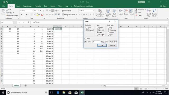 Excel Tutorial 7 - Advanced Fill Options