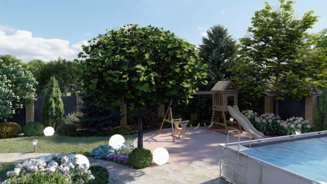 Ландшафтный проект участка 10 соток смотреть онлайн