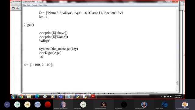 PRETTY PRINTING A DICTIONARY 20220131 103720 Meeting Recording смотреть онлайн