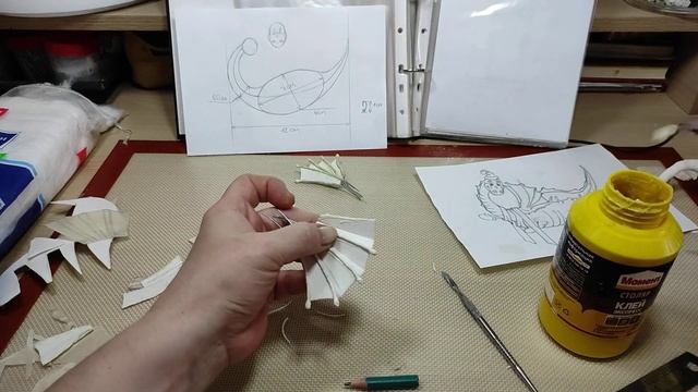 ?Ватная игрушка ДРАКОША МЛАДШЕНЬКИЙ Урок 5. Делаем крылья. смотреть онлайн