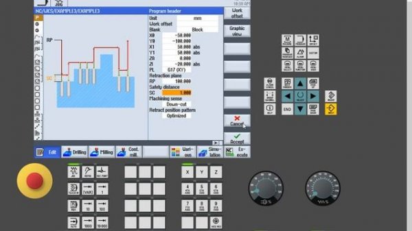 SINUMERIK Operate SinuTrain фрезерная обработка с ShopMill  4.Урок