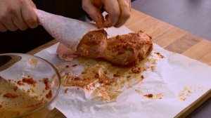 Маринованная голень индейки в духовке