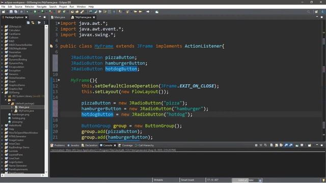 Java radio buttons ? смотреть онлайн