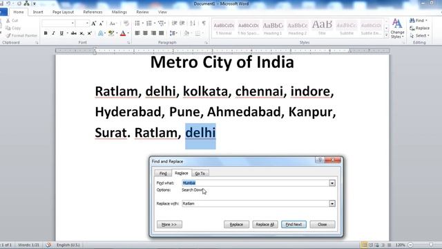 Find Replace and Goto Command in Ms Word in Hindi смотреть онлайн