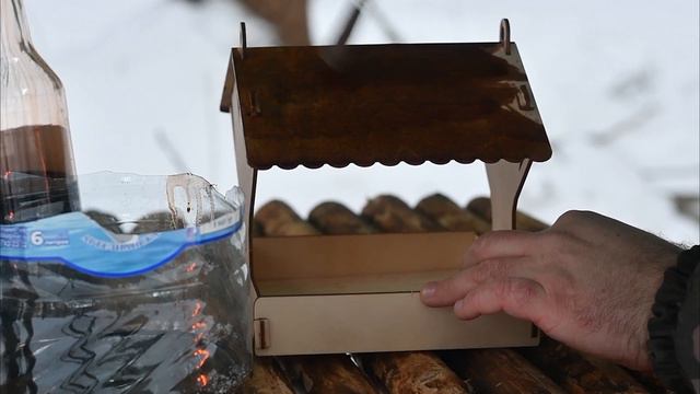 Поход в зимний лес! Повесили кормушку для птиц.Готовим на костре смотреть онлайн