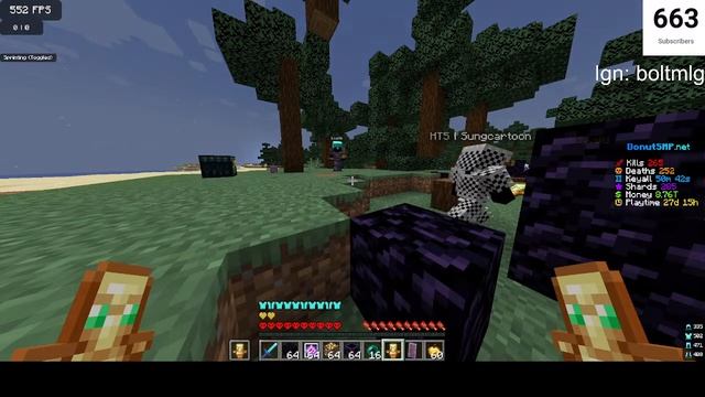 Giving away money on donutsmp LIVE + FFA's смотреть онлайн