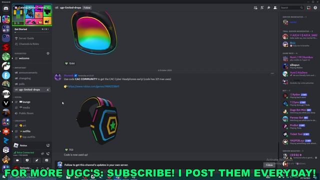 How To Get Cyber Headphones in UGC Limited Codes (ROBLOX FREE LIMITED UGC ITEMS) смотреть онлайн