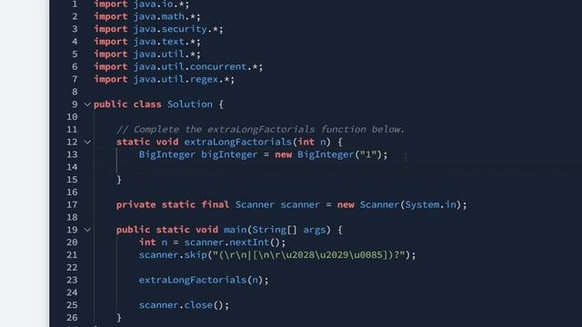 Extra Long Factorials | Hackerrank | Java | Medium Level смотреть онлайн