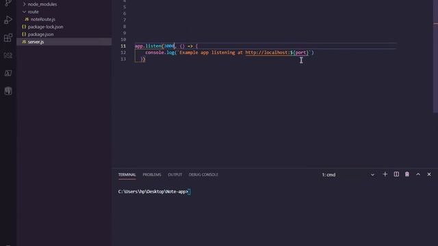 29- Node JS - Cont. Setup The Project Structure | Create Notes application Server смотреть онлайн