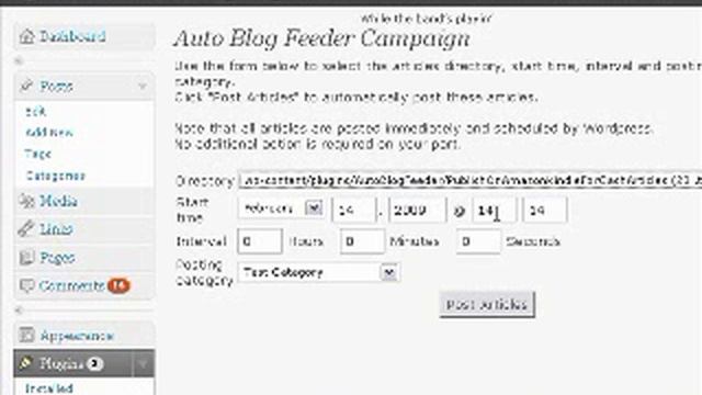 Auto Blog Feeder Wordpress Plugin смотреть онлайн