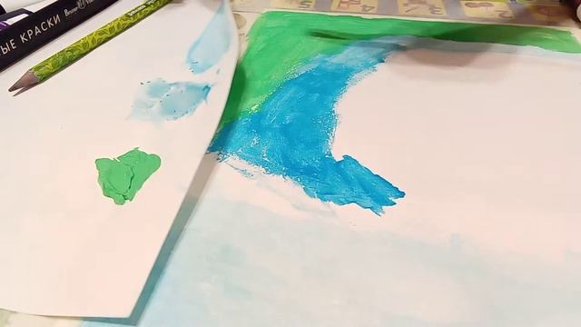 Рисование рубрика просто рисуем рисую акриловыми красками в первый раз???? летний пейзаж оцените! смотреть онлайн