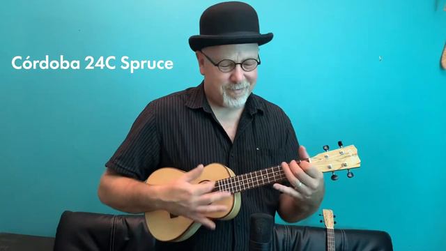 Ukulele Demo: Cordoba Spruce 24C Spruce concert and 24T-CE Spruce tenor Ukes смотреть онлайн