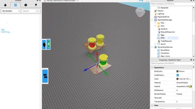 Roblox Studio Eggs hatching system смотреть онлайн
