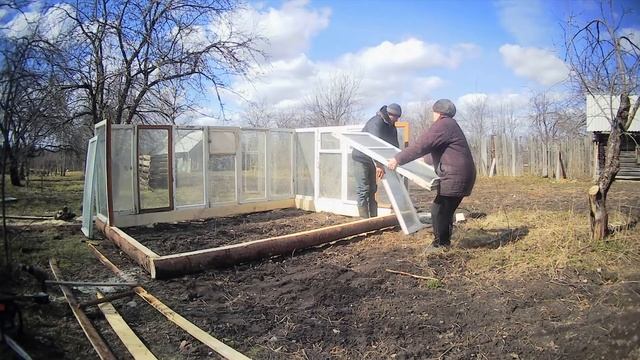 Сделал парник из старых рам. смотреть онлайн