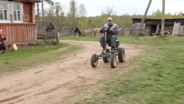 Минитрактор из мотоблока Нева мб1, адаптор . Часть 1. смотреть онлайн