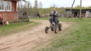 Минитрактор из мотоблока Нева мб1, адаптор .  Часть 1.