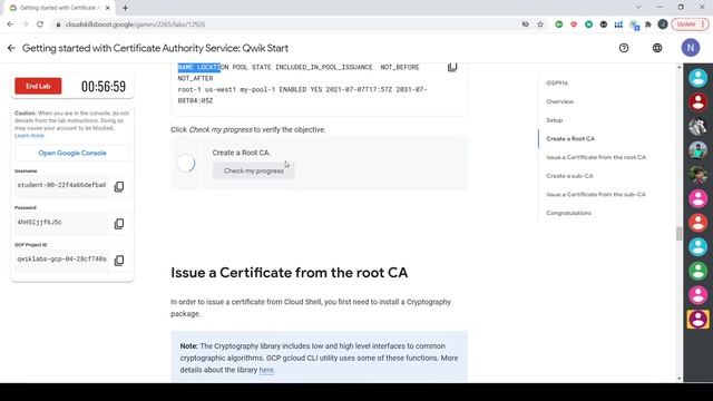 Getting started with Certificate Authority Service: Qwik Start | GSP916 | Easy Lab | Cloud Security смотреть онлайн