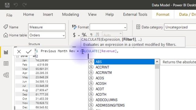 42. Calculating previous month values with PREVIOUSMONTH function смотреть онлайн