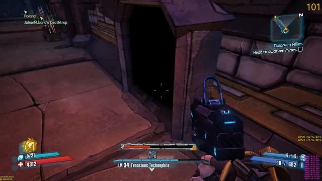 Borderlands 2 Max settings 4K on GTX 1070 SLI Dwarven mines смотреть онлайн