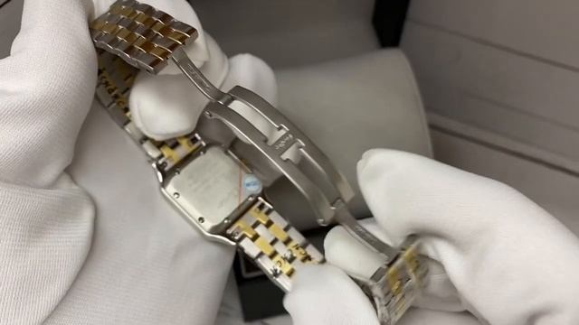 Наручные часы Cartier, кварцевые, золотисто-серебристые, с камнями, женские смотреть онлайн