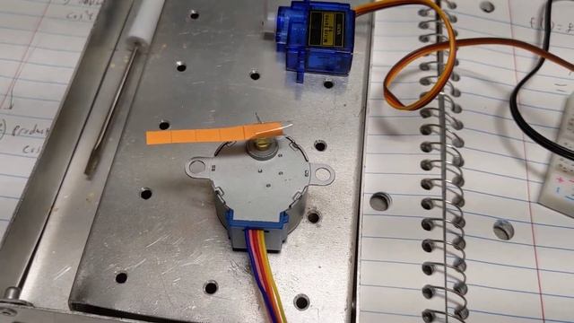 2 Servo Motors And One Stepper Motor With  Autonomous And Manual Mode Transition
