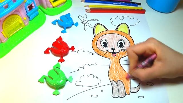 РАСКРАСКИ! Раскрашиваем картинки для детей из мультфильмов котенок Гав? смотреть онлайн