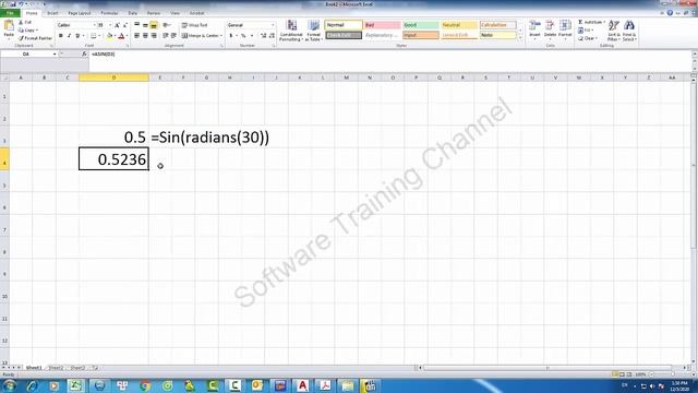 How to use SIN and ASIN Function in Excel - Software training смотреть онлайн