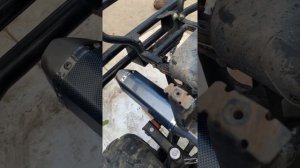 Эксперименты с прямоточным глушителем на квадроцикле.