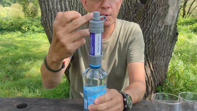 Мини фильтр для очистки пресной воды туристический, походный. смотреть онлайн