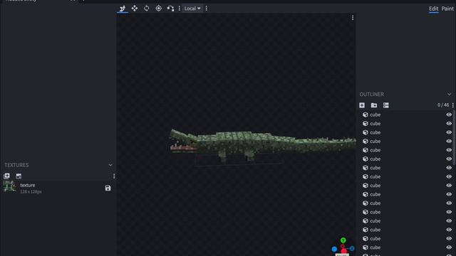 crocodile Minecraft model in block bench смотреть онлайн