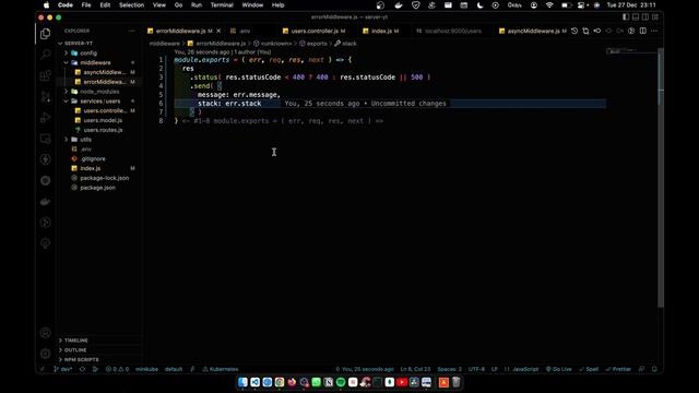 Error handling with error middleware | Express JS & Node JS смотреть онлайн