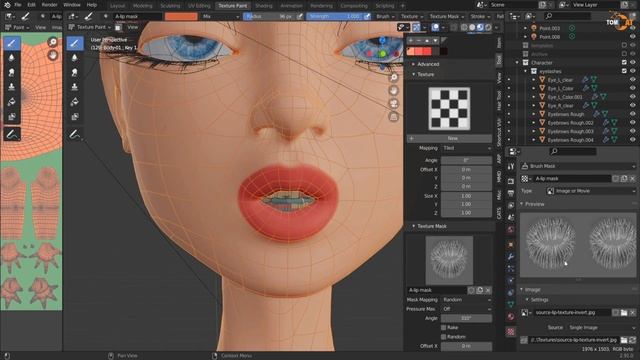Blender Complete Character Tutorial - Part8 - Texture painting a character смотреть онлайн
