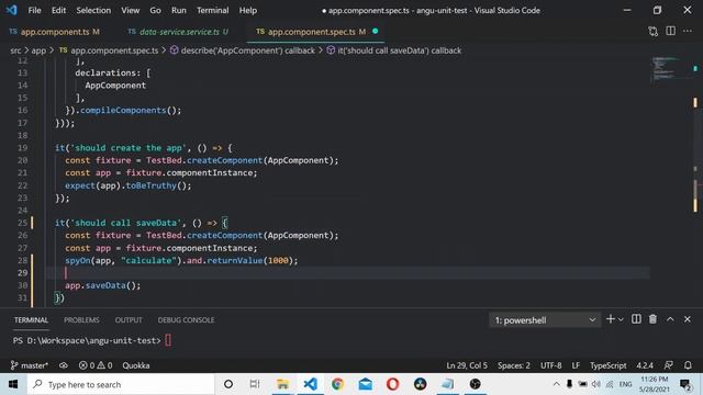 Angular Unit Testing : Using spyOn to Mock and Stub Methods | Karma | Jasmine | With Source Code смотреть онлайн