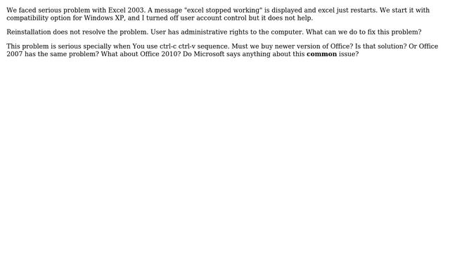 "excel stopped working" message on Windows 7? смотреть онлайн