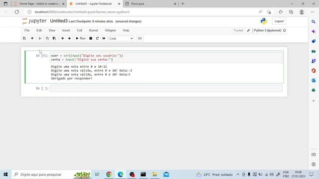 Python Aula 10- loops for e while exercícios смотреть онлайн