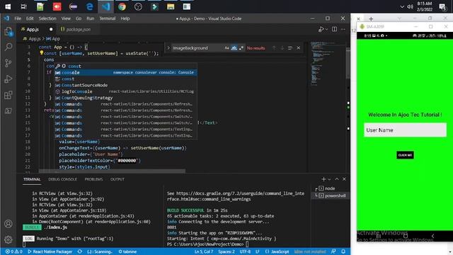 How to validate TextInput values in react native? || in Hindi смотреть онлайн