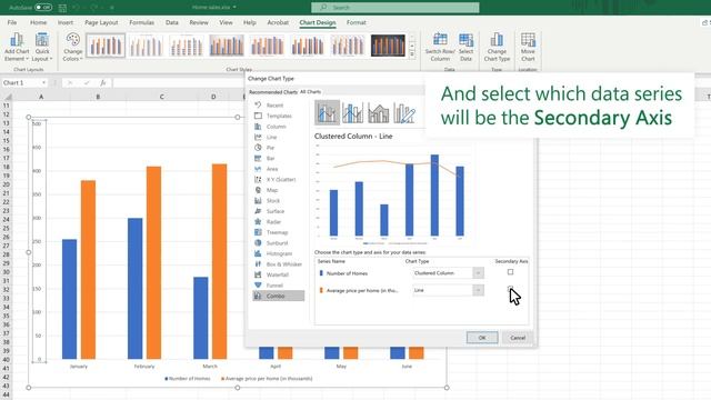 How to add or remove a secondary axis in Microsoft Excel смотреть онлайн