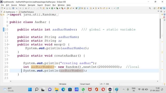Aadhar type. static method 27/9/2022. rahul sir video смотреть онлайн