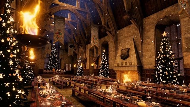 Christmas at Hogwarts | Harry Potter Music And Ambience смотреть онлайн