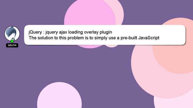 jQuery : jquery ajax loading overlay plugin смотреть онлайн